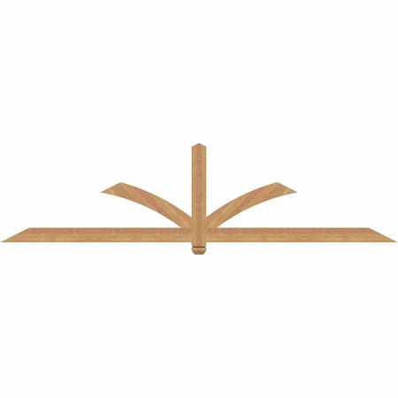 Ekena Millwork Redmond Smooth Timber Gable Bracket, Western Red Cedar, 96"W x 24"H x 1 1/2"D x 3 1/2"F, 6/12 Pitch GBW096X24X0204RED00SWR